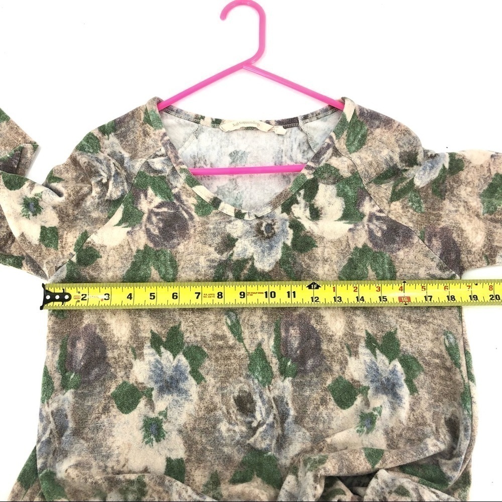 Soft Surroundings Top Womens Medium Symphonia Moonrock Soft Stretch Floral - Picture 7 of 9